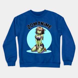 Zombie Anime girl, ZOMANIME cute monster kawaii anime tee Crewneck Sweatshirt